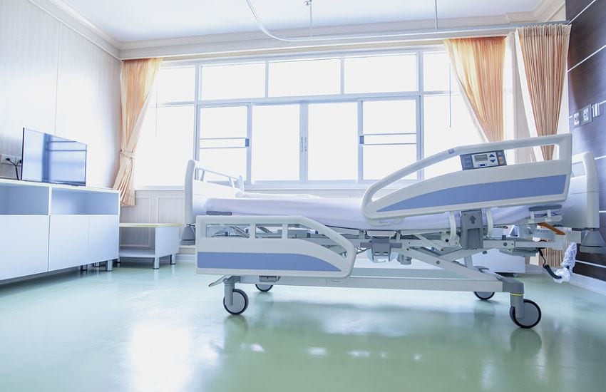 Hospital Bed In A Hospital Room