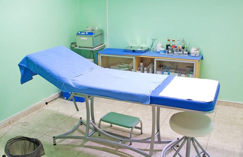 A Cleaned And Well-Maintained Used Exam Table.