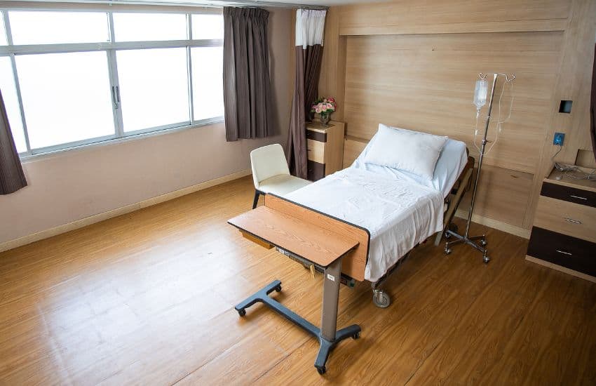 Hospital Bed In A Hospital Room