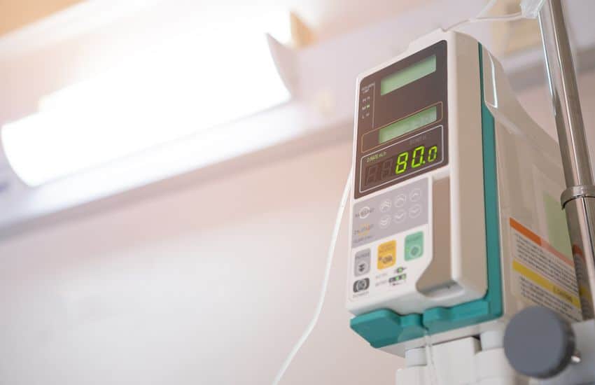 A Refurbished Infusion Pump Being Used In A Hospital.