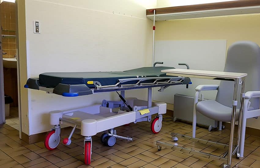Stretcher Sitting In A Hospital Room